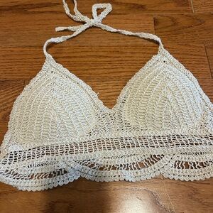 SHEIN Cream Crochet Top